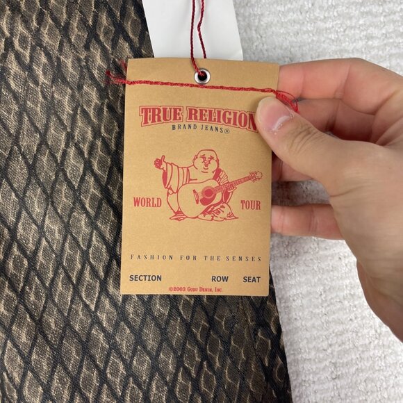 TRUE RELIGION JEANS Halle Mojave Lonestar Snakeskin Brown Slim Skinny 25 - Picture 5 of 16